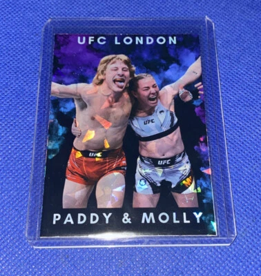 Paddy Pimblett & Molly Mccann UFC London Custom RC Rookie Card Holo Prizm Foil - Image 1 of 4