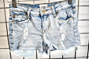 HUDSON LIGHT BLUE DENIM KIDS DISTRESSED SHORT SIZE 14 ON SALE - Picture 1 of 7
