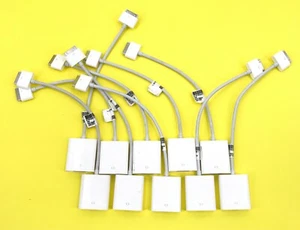Apple 30-pin to VGA Adapter Cable A1368 For iPad, iPhone,iPod -Lot of 10 #87 z63 - Picture 1 of 12