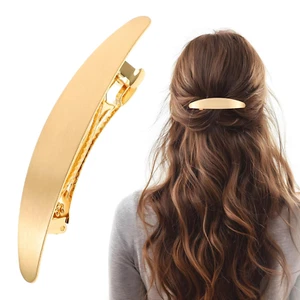 Französische Haarspange Groß Retro Automatisch Haarspange Gold Haarspangen Damen - Bild 1 von 7