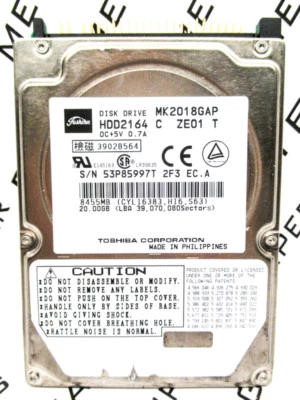Toshiba 20GB MK2018GAP IDE (HDD2164 C ZE01 T) Laptop HardDrive WIPED & TESTED! - Image 1 of 2