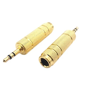 2Pcs 3.5mm Male to 6.5mm Female Plug Stereo Audio Adapter Converter Headphone F - Picture 1 of 7
