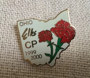 BPOE Elks Ohio 1999 Sombrero de parálisis cerebral Solapa Pin Pinback - Imagen 1 de 2