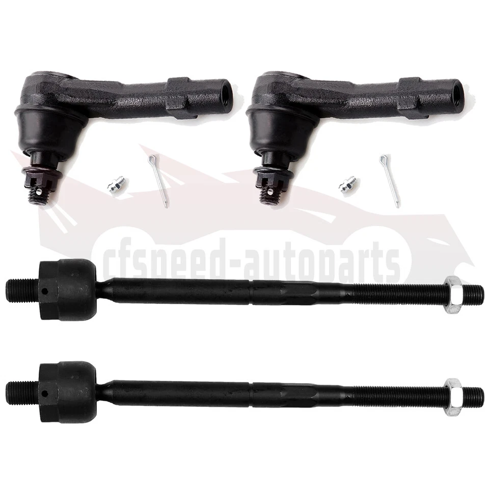 Set Of 4 For 2007-2010 Ford Explorer Sport Trac Front Tie Rod Ends Suspension Foto 1 de 1