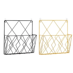 Wall File Organizer Metal Wall Mount Books Magazine Rack Holder School Office - Picture 1 of 13