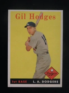 1958 Topps Baseball Card #162 Gil Hodges (EX-MT/NM) - Picture 1 of 2