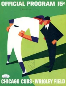 Don Kessinger Ron Santo JSA Signed 1966 Chicago Cubs Program Dodgers Autograph - Picture 1 of 2