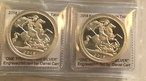 1 (ONE) 2018 KOTCT 1 oz .999 Silver Medal Daniel Carr - Picture 1 of 2