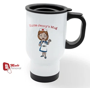 PERSONALISIERTER Reise-Thermobecher 14 oz - Krankenschwester Geschenk - beliebiger Name - Bild 1 von 1