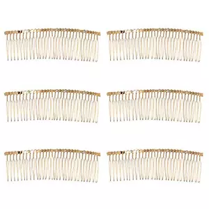 10 Pieces Metal Hair Combs Clip Wire Hair Combs Wedding Veil Combs 30 Teeth Gold - Picture 1 of 2