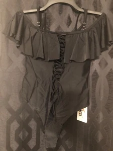 Women Sexy One Piece Swimwear Off The Shoulder Padded Swimsuit size Medium  - Picture 1 of 6