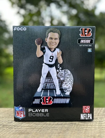Joe Burrow Cincinnati Bengals White Tiger Bobblehead BRAND NEW ORIG FOCO BOX NIB Cover