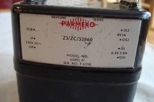 VINTAGE PARMEKO NEPTUN SERIE 230V TRAFO MODELL 6000/61, 4V@1A & 6,3V@3,8A - Bild 1 von 5