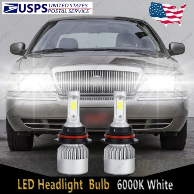 Para Mercury Grand Marquis 1998-2005 9007 Bombillas LED delanteras de haz alto/bajo S2 Foto 1 de 4