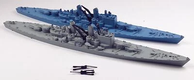 Tri-ang Minic M741 British Battleship Vanguard Blue & Gray Set 1/1200 Scale - Image 1 of 4