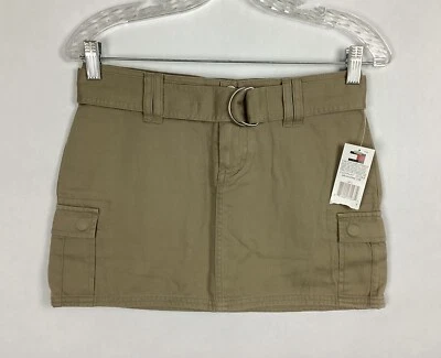 TOMMY HILFIGER Mujer Skort Talla 1 Beige Informal Algodón 13” Cinturón Nuevo Foto 1 de 4