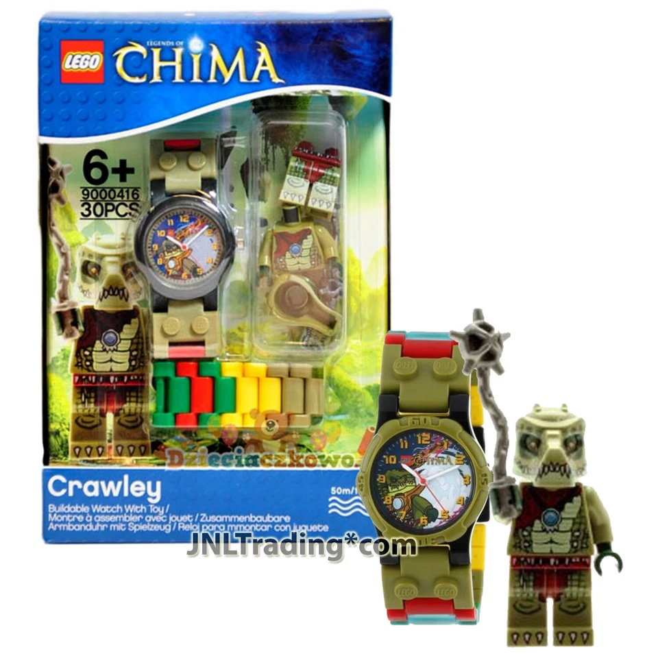 Year 2013 Lego Chima Series Watch with Minifigure 9000416 - CRAWLEY with Whip — 第 1/1 张图片