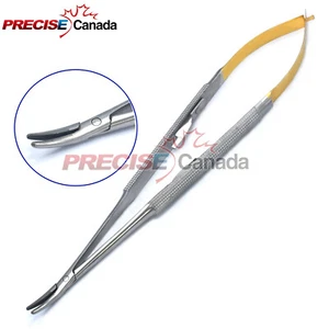 T/C Castroviejo Needle Holder 7" CURVED Surgical DENTAL Instruments - Picture 1 of 3