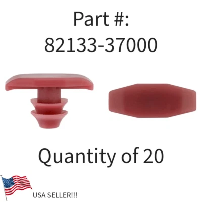 20 ФИКСАТОРОВ ПОГОДНЫХ ПОЛОСОК! ПОДХОДИТ ДЛЯ 93-06 HYUNDAI ACCENT SONATA SANTA FE & ELANTRA - Изображение 1 из 4