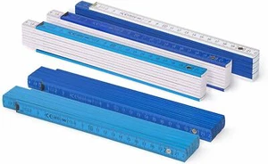 Set 5x BL52 Zollstock Zollstöcke 2m Blau/Weiß Maßstab Meterstab Duplex-Teilung - Bild 1 von 3