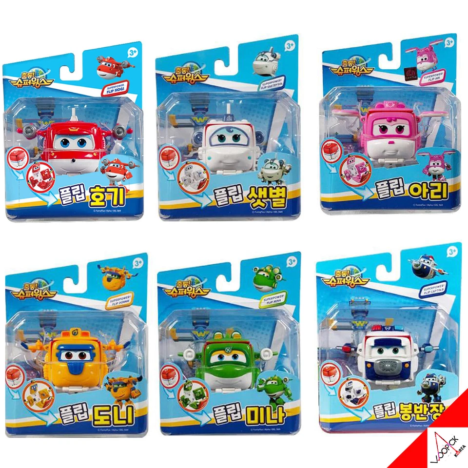 Figura Robot Transformador Flip Super Wings 2023-Jett, Dizzy, Donnie Paul Astra Mina Foto 1 de 1
