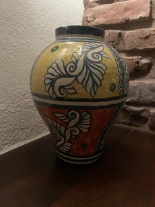 Italian Maiolica Vase – Hand P. Deruta /Caltagirone Style, Mid Cent. 1930-1950's - Picture 1 of 9