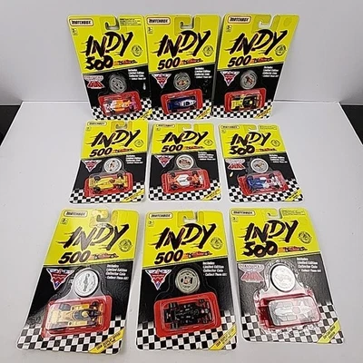 Matchbox Indy 500 Lote de 9 coches con moneda de coleccionista edición limitada en cada uno, Nuevo en Paquete Foto 1 de 4