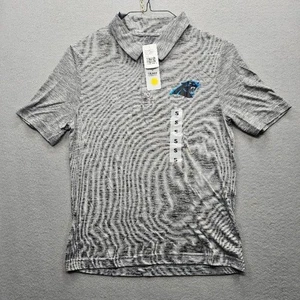 Carolina Panthers Team Apparel NFL Men's Size Small Grey Polo Shirt NWT - Picture 1 of 12
