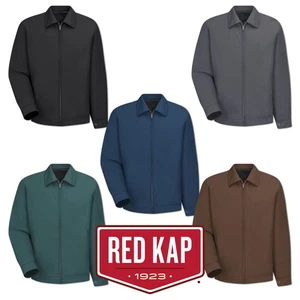 Red Kap Work Jacket Mechanic Auto Technician Slash Pocket Industrial Uniform #B - Picture 1 of 48