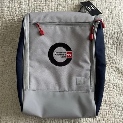 Bolsa de zapatos de golf FootJoy FJ Deluxe gris azul marino GAF asa bordada cremallera NUEVO Foto 1 de 4