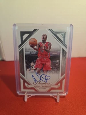 JAMAL CRAWFORD 2023-24 PANINI MARCO IMPECABLE FIRMAS AUTOMÁTICO/25 CORTAPELOS Foto 1 de 2