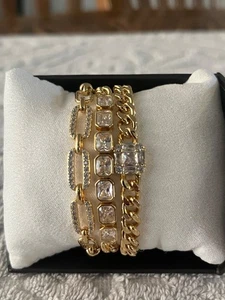 Bomb Party Luxe Armbänder It’s Giving Classic klar CZ RBP8081 vergoldet - Bild 1 von 5