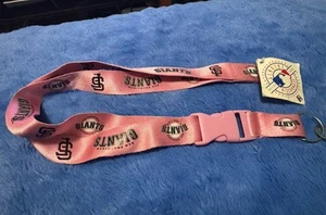 San Francisco Giants Pink Lanyard Double Sided Keychain Key Ring Clip MLB NEW - Picture 1 of 2