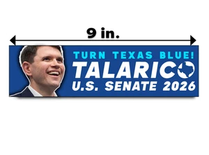 James Talarico Bumper Sticker Decal Texas Senate Political Democrat Midterms - Picture 1 of 1