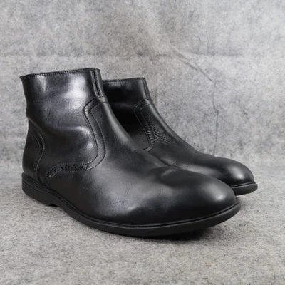 Zapatos Hush Puppies para Hombres 10 Botines Shepsky Cuero Negro Cremallera Vestido Clásico Foto 1 de 4