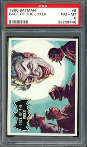 1966 Topps Batman #9 Face Of The Joker PSA 8 - Picture 1 of 2