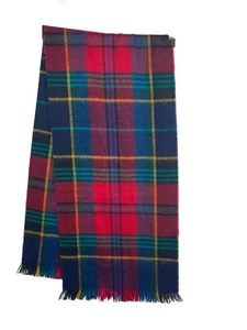 Vintage 90er Cashmillon Tartan Karo Schal rot grün blau gelb Fransen Mexico Made - Bild 1 von 10