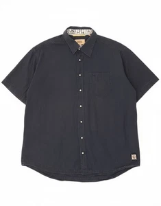 CAMEL ACTIVE Mens Short Sleeve Modern Fit Shirt 2XL Navy Blue Cotton DT07 - Picture 1 of 5