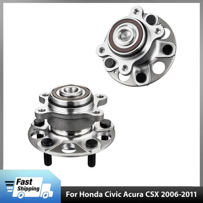 Rear Wheel Hub Bearings Pair 2 for 2006-2011 Honda Civic 2006-2011 Acura CSX Foto 1 de 4