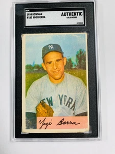 1954 BOWMAN YOGI BERRA #161 SGC AUTHENTIC GRADED YANKEES HOF - Picture 1 of 2