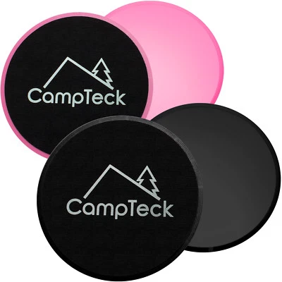 CAMPTECK 2x Deslizadores Core de Doble Cara Fitness Discos Deslizantes para Abdomen Entrenamiento de Cuerpo Completo