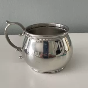 Salisbury Zinn poliert Rollrand Perlen Baby Tasse - Bild 1 von 10