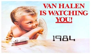 VAN HALEN 1984 POSTER HUGE 3x5 Ft Fabric Banner Tapestry Flag Art Flag NEW - Picture 1 of 3
