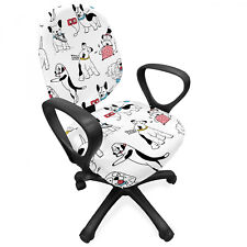 Dog Lover Office Chair Slipcover Funny Playful Puppies