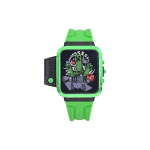 Minecraft Mojang Unisex Kids Flashlight LCD Digital Watch Green / Black Age 6+ - Picture 1 of 7