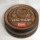 Vintage Coors On Tap Beer Barrel Sign Wall Display 18 " Diameter Pub Wall Decor