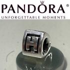 Authentic Pandora Sterling Silver Alpha H Initial Bead 790323H Retired