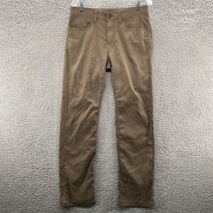 Prana Mens Pants Size 32x34 Brown Straight Leg Hiking Travel Pants Actual 32x33
