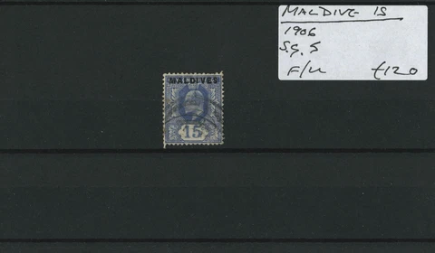 Maldive Is. 1906 SG.5 F/U Cover