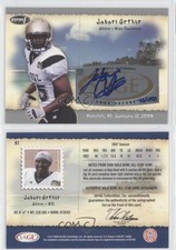 2008 SAGE Aspire Hula Bowl Auto Silver /250 Jabari Arthur #H1 Rookie Auto RC